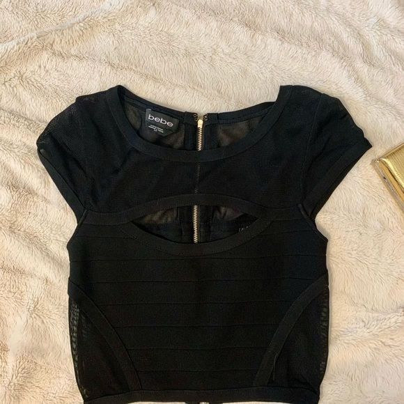 Bebe Keyhole Bodycon Crop - Picture 4 of 4